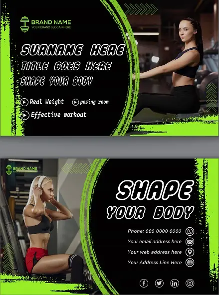 Fitness & Gym Business Card 131