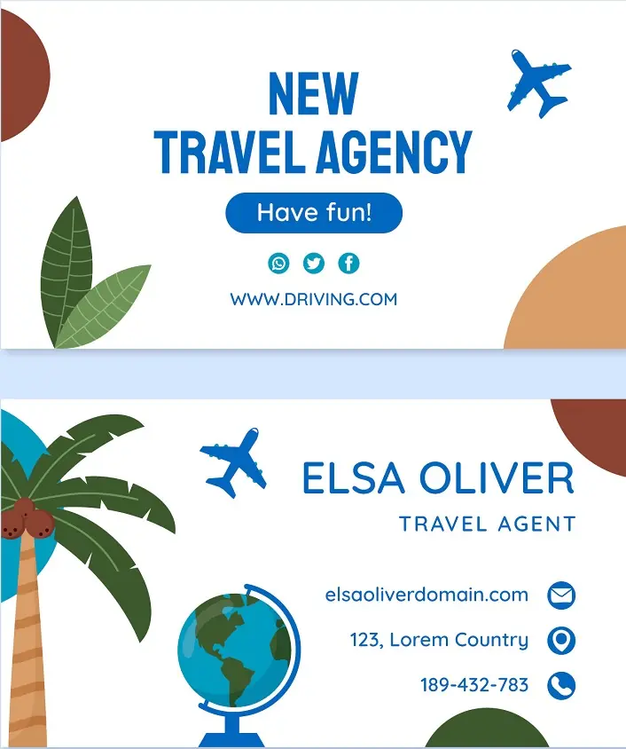 Travel & Tours Business Card 341