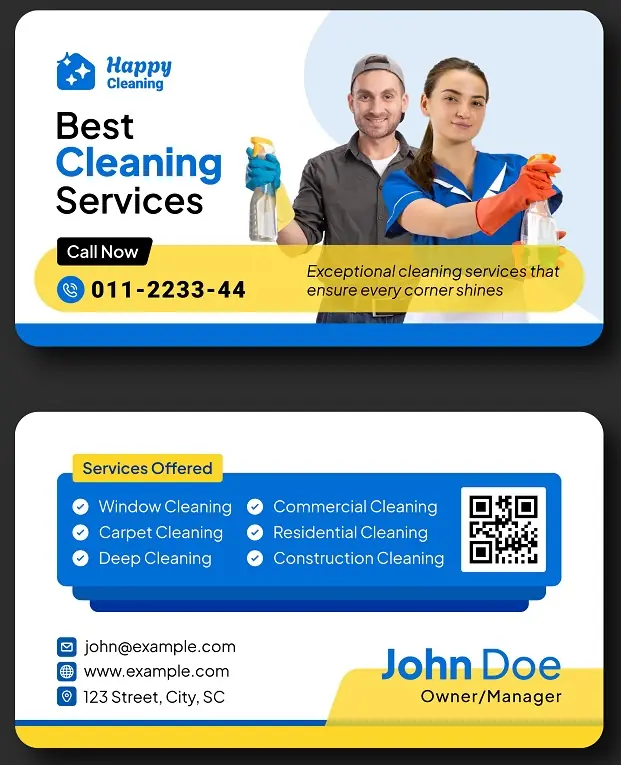 Cleaners Business Cards 101