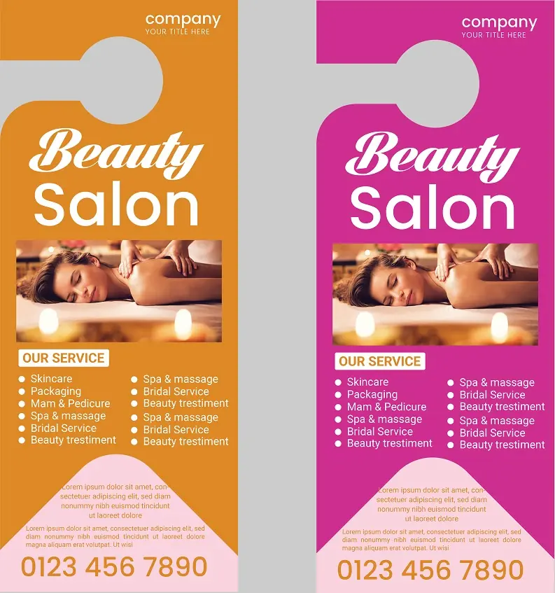 Salons & Spas Door Hanger 111