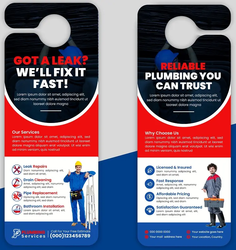 Heating & Air Conditioning Door Hanger 181