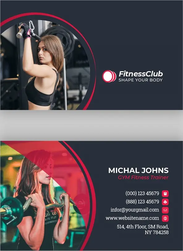 Fitness & Gym Business Card 171