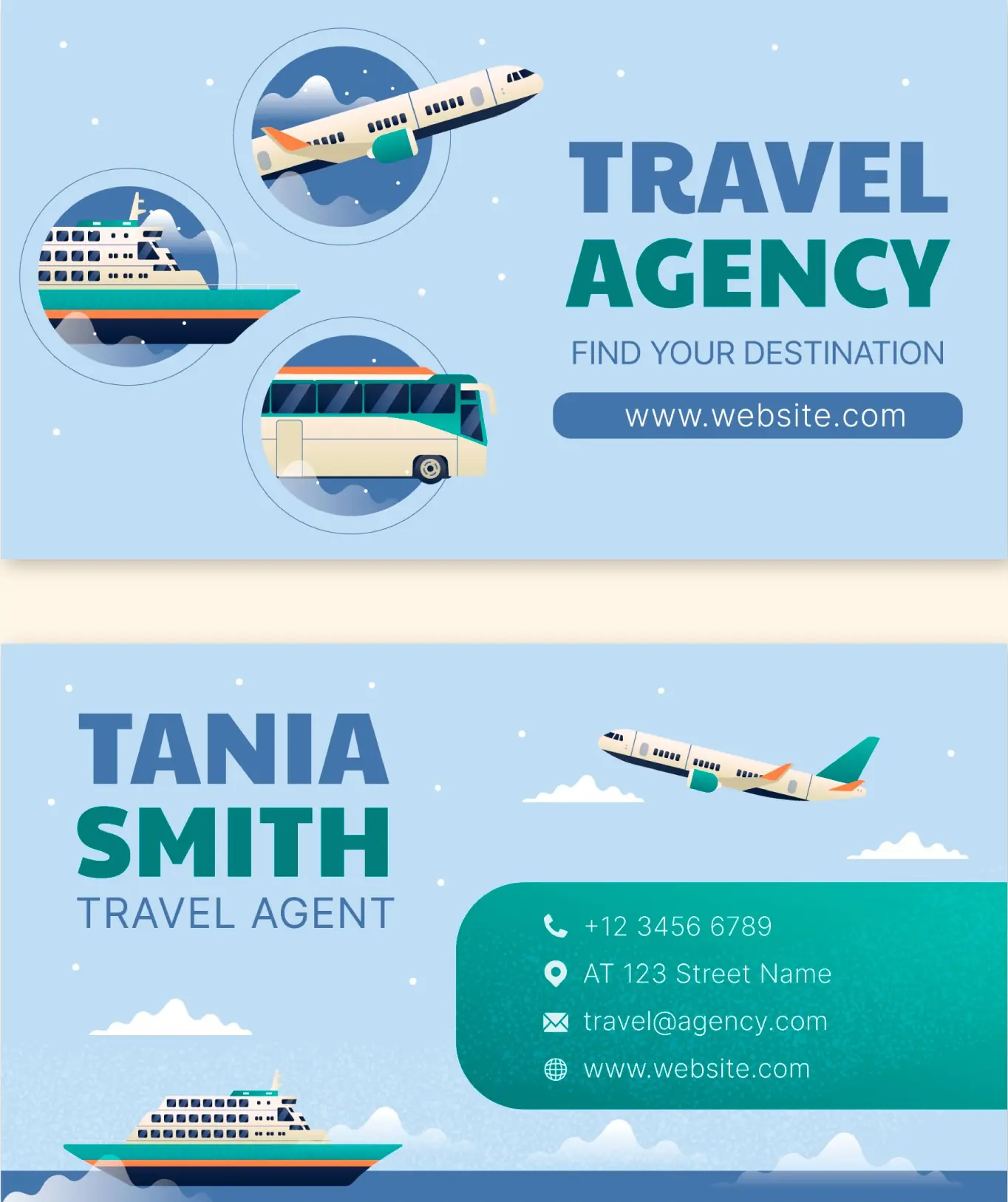 Travel & Tours Business Card 101
