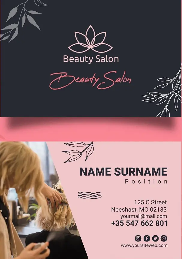 Salons & Spas Business Card 301
