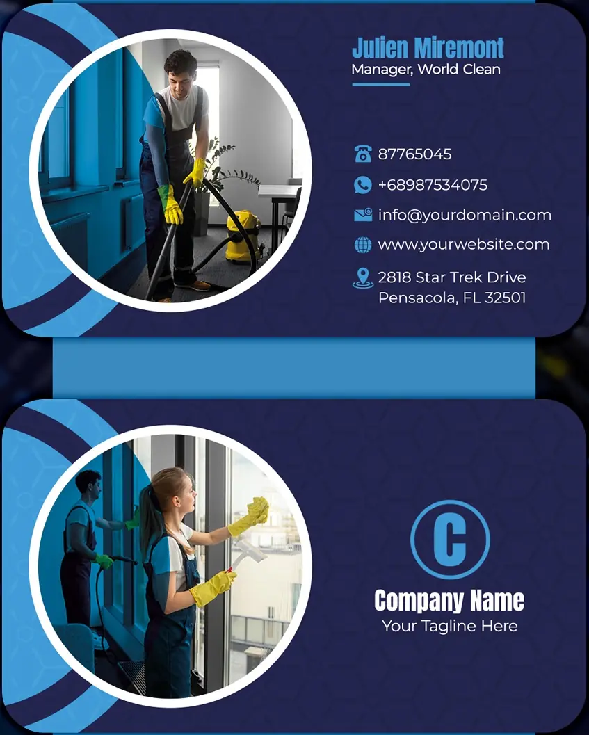 Heating & Air Conditioning Business Card 221